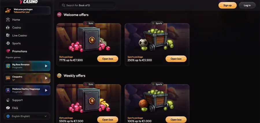 Mad casino weekly reload promotions with free spins on selected slots